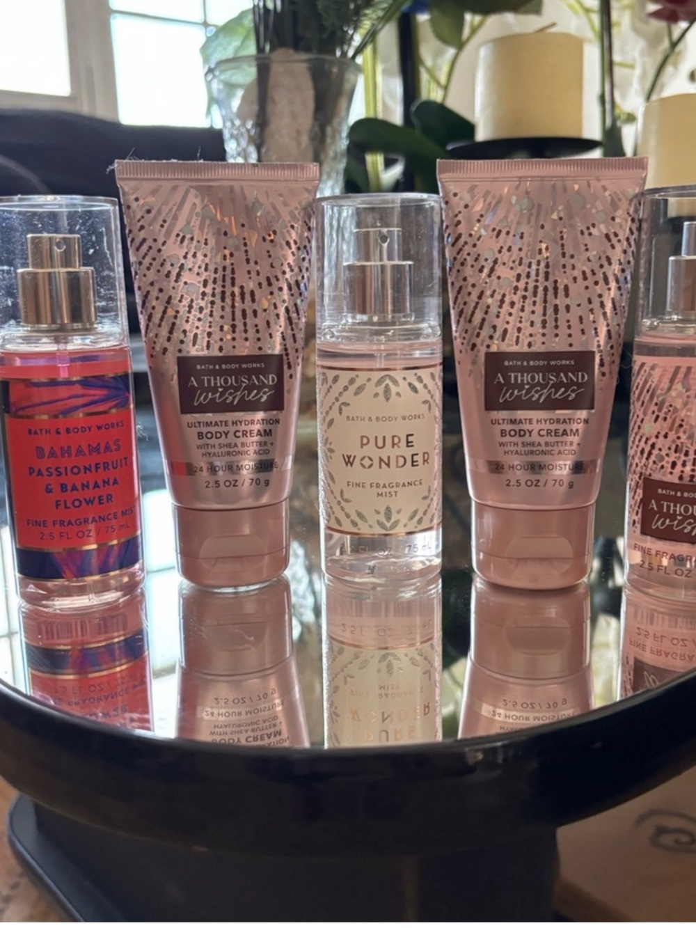 Bath & Body Works Pink A Thousand Wishes Body Cream & Mist Trio